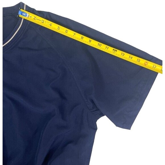 Pro Tour Navy Blue Golf V-Neck Windbreaker Jacket Pullover Convertible Sleeve M - Picture 8 of 8